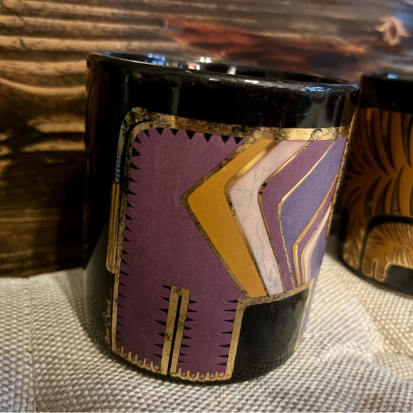 Vintage lion family Laurel Burch mugs - Picture 3 of 9